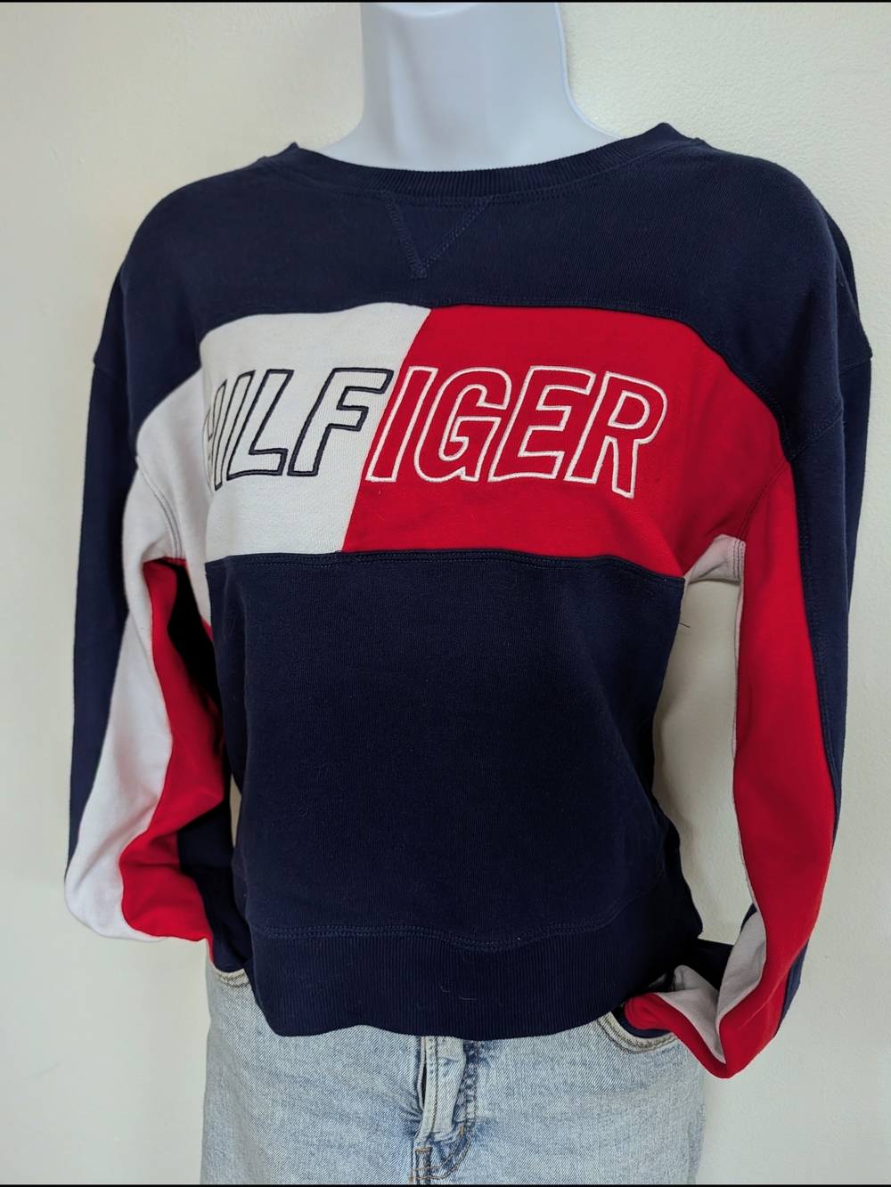 Tommy Hilfiger Colorblock Logo Sweatshirt - Navy/Red/White